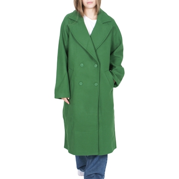 NA-KD Coat wool Blend midi Green